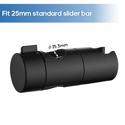 Shower Riser Rail Head Holder Hose Slider Black Replacement Adjustable