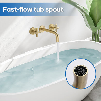 Decaura Bath Spout Wall Water Spout Basin Shower Mixer Taps Tapware Set Bathroom