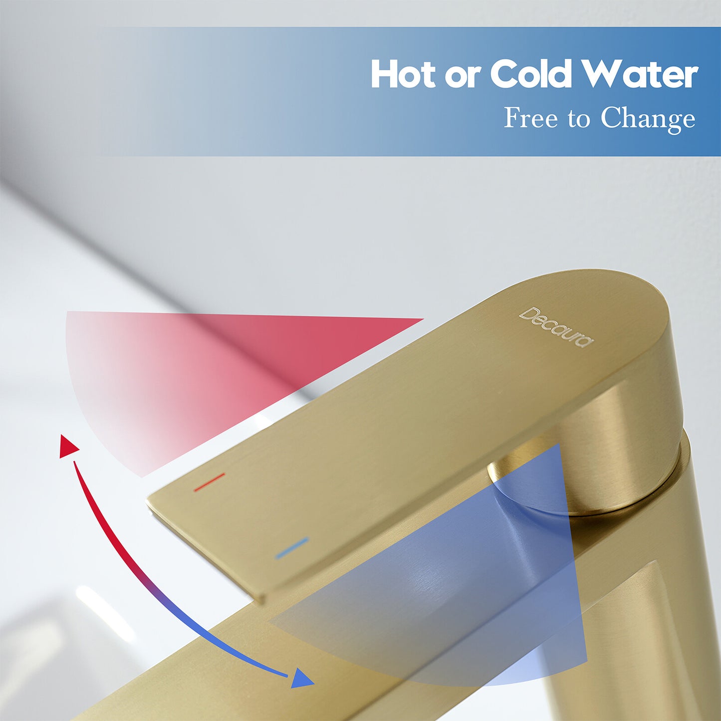 Decaura Bathroom Basin Mixer Tap Brushed Gold Vanity Taps Basin Taps