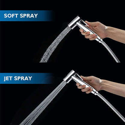 Decaura Bidet Spray Kit Handheld 2-Mode Sprayer Stainless Steel Shattaf Diverter