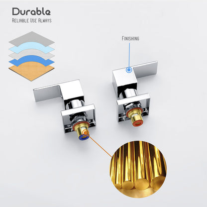 Decaura Hand Held Shower Head Set Shower Handset 3-Mode Sprayer Shower Taps