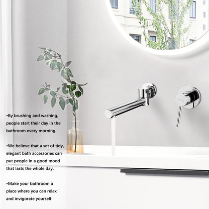 Decaura Bath Spout Wall Water Spout Basin Shower Mixer Taps Tapware Set Bathroom