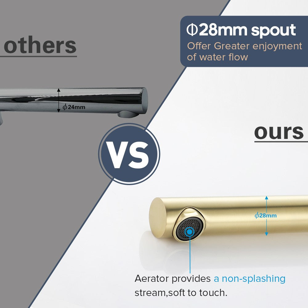 Decaura Bath Spout Wall Water Spout Basin Shower Mixer Taps Tapware Set Bathroom