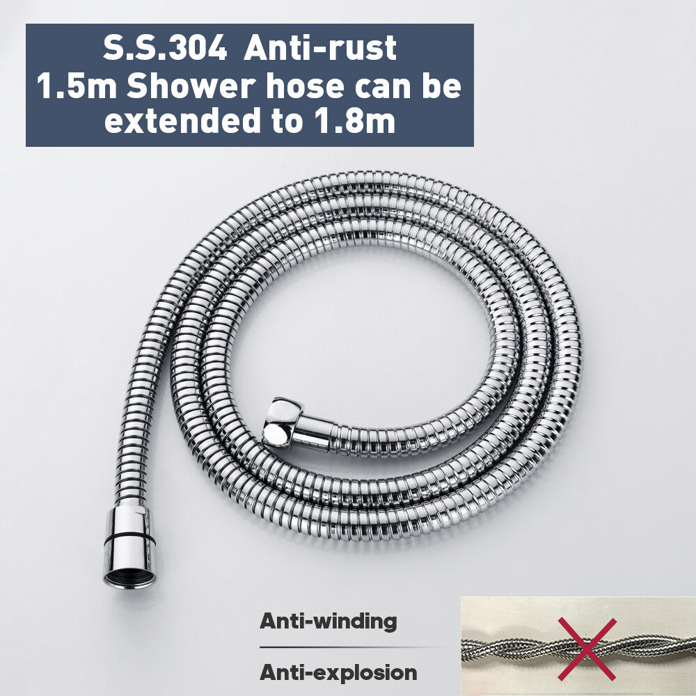 Decaura Shower Handset large Spray 3-Mode Hand Held Shower Head Set Chrome