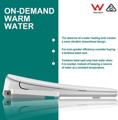 AQUATIZ D-Shape Smart Heated Bidet Toilet Seat AQ1101