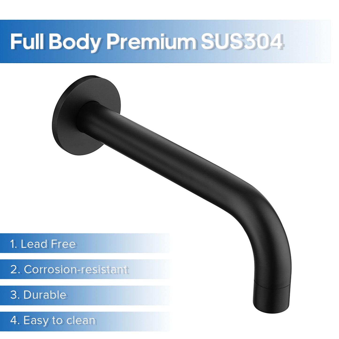 Decaura Bath Spout Wall Water Spout Basin Shower Mixer Taps Tapware Set Bathroom