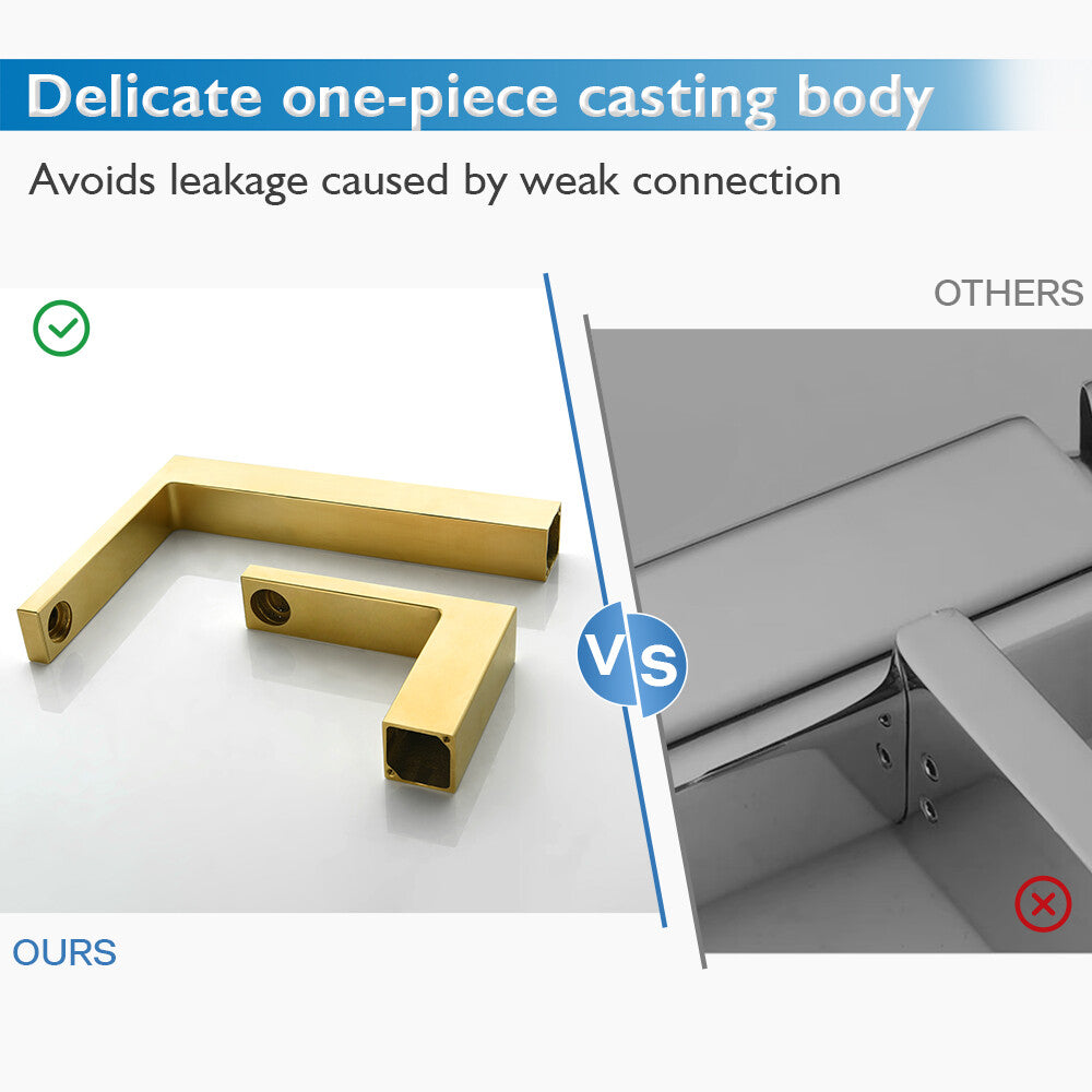 Decaura brass basin mixer vanity tap square black sink faucet bathroom luxury