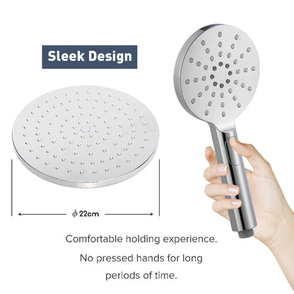 Decaura Shower Head Set 2 in 1 System Gooseneck Arm Wall Tapware Mixer Taps