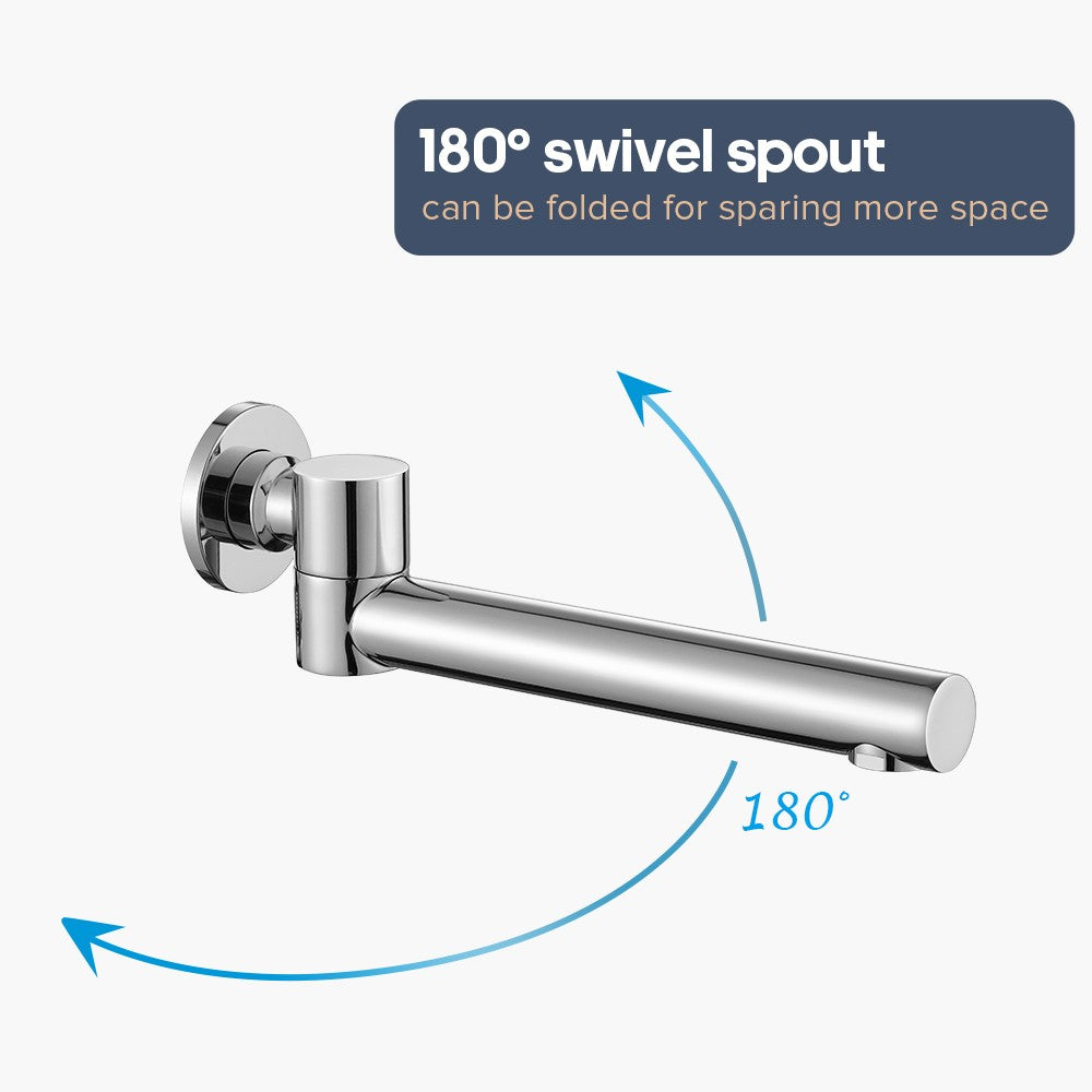 Decaura Bath Spout Wall Water Spout Basin Shower Mixer Taps Tapware Set Bathroom