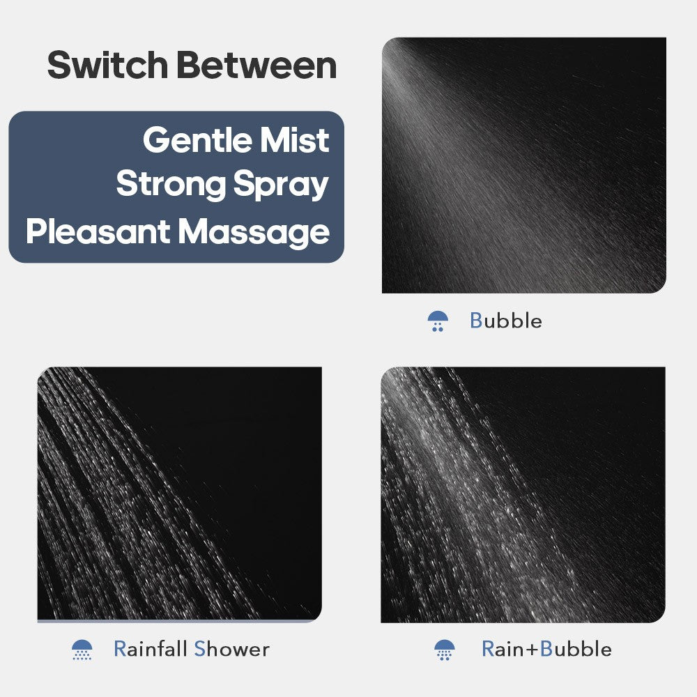 Decaura Hand Held Shower Head 3/4/5-Mode Spray Bathroom Round/Square Bathroom