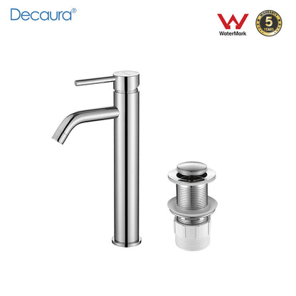 Decaura Basin Mixer Tap Bathroom Vanity Taps Pop Up Waste with/without Overflow