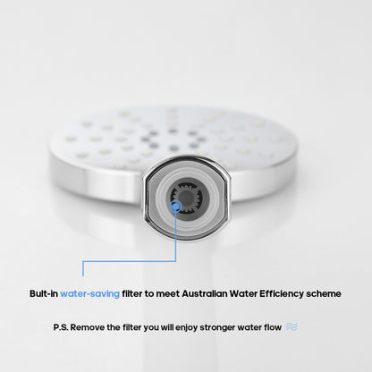 WELS Hand Held Shower Head Set Chrome 3-Mode Spray Wall Elbow 1.5m Flexible Hose