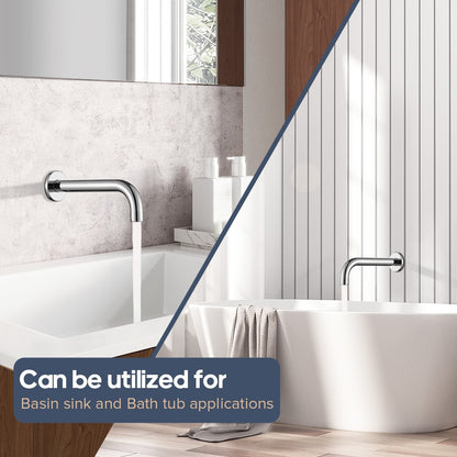 Decaura Bath Spout Laundry Round Chrome Wall Water Spouts Tapware Mixer Taps Set