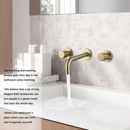 Decaura Bath Spout Wall Water Spout Basin Shower Mixer Taps Tapware Set Bathroom