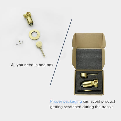 Decaura Shower Taps Brass Tapware Mixer Tap Brushed Gold/Black/Gunmetal/Nickel