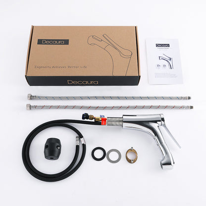 Decaura Bathroom Basin Mixer Tap Vanity Sink Taps Chrome pull out 2-Mode Sprayer