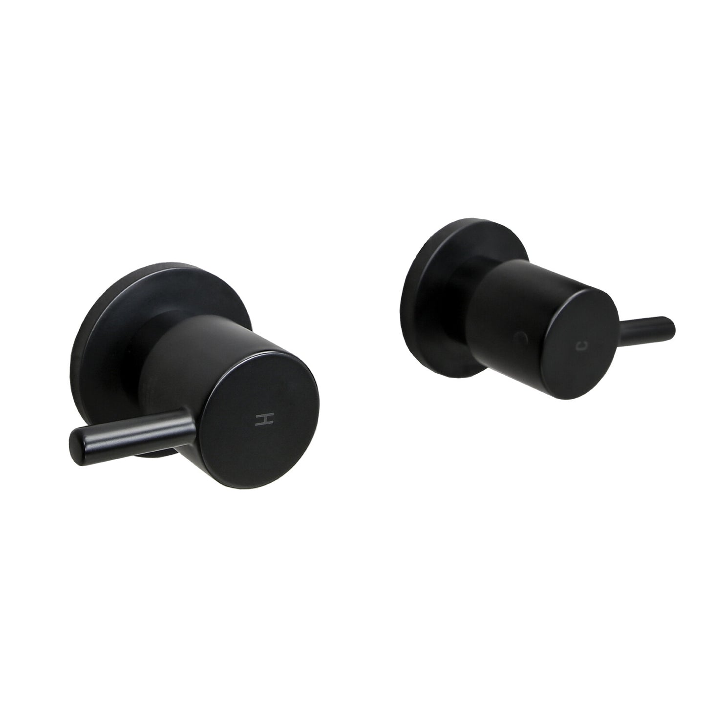 Decaura Basin Taps and Water Spout Set Bath Tub Spouts Outlet Wall Mount Black