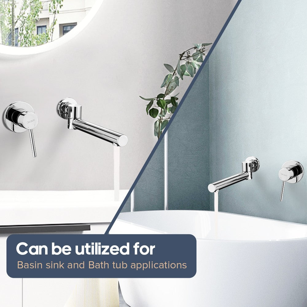 Decaura Bath Spout Wall Water Spout Basin Shower Mixer Taps Tapware Set Bathroom