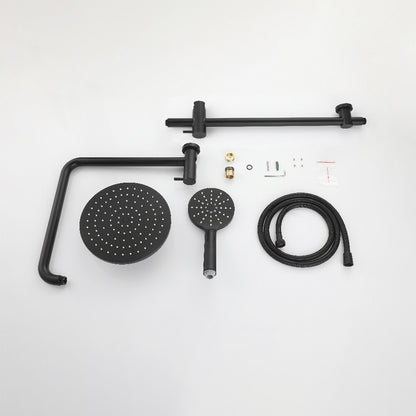 Decaura Shower Head Set Black 9" Rainfall Round Bathroom Wall Mount Mixer Taps