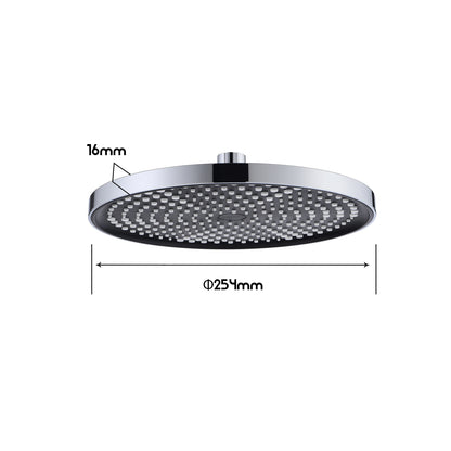 WELS Rain Shower Head 10" New Overhead Chrome Bathroom
