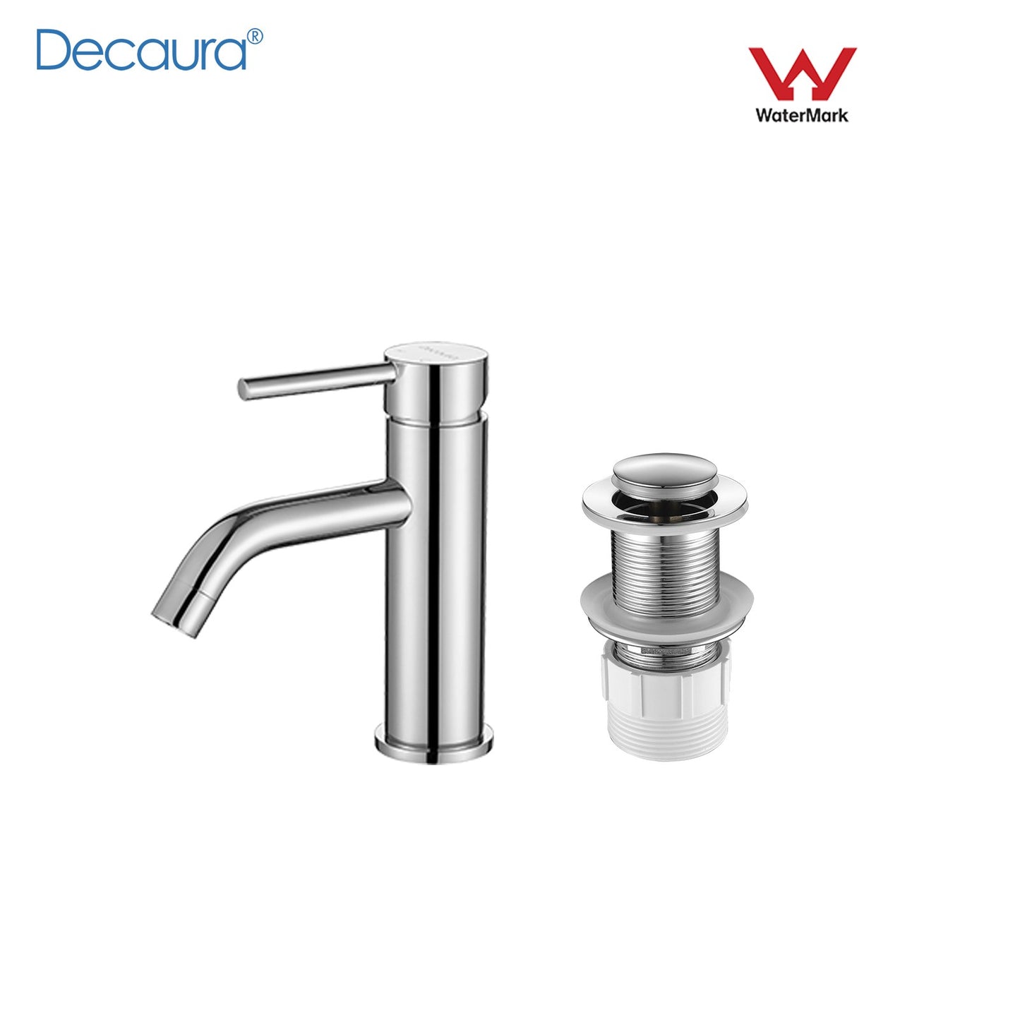 Decaura Basin Mixer Tap Bathroom Vanity Taps Pop Up Waste with/without Overflow