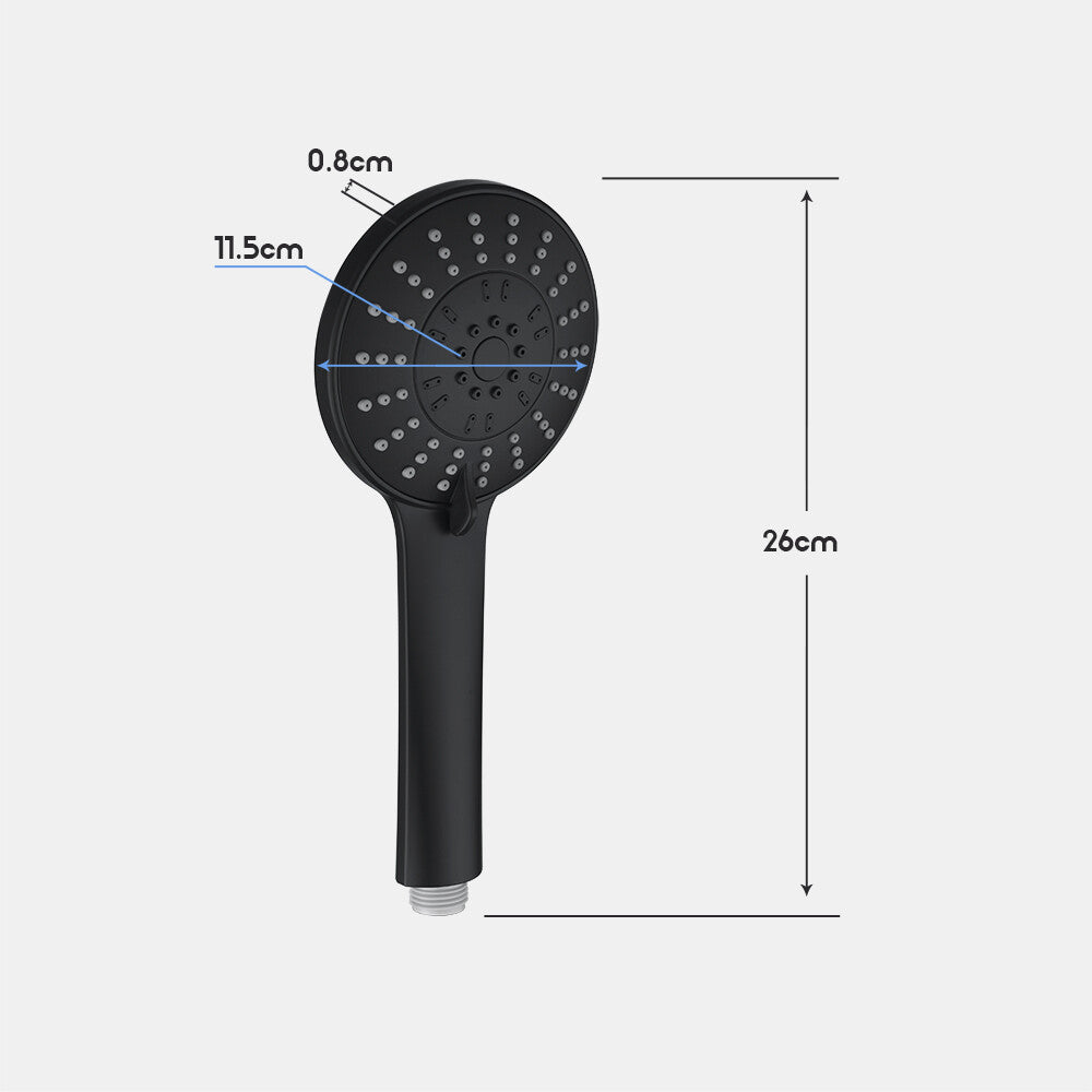 Decaura Hand Held Shower Head 5-Mode Sprayer with 1.5m flexible Shower Hose