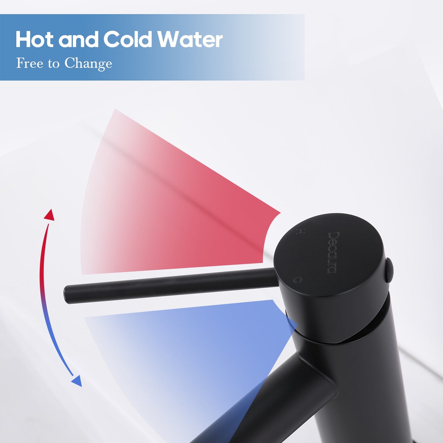 Decaura Bathroom Basin Mixer Tap Stainless Steel Round Chrome/Brushed/Black/Gold