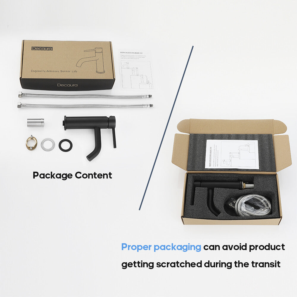 Decaura Bathroom Basin Mixer Tap Vanity Faucet Single Handle Tapware Tall/Small