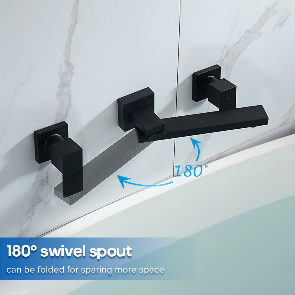 Decaura Bath Spout Wall Water Spout Basin Shower Mixer Taps Tapware Set Bathroom