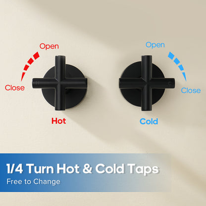 Decaura Shower Taps Brass Tapware Mixer Tap Brushed Gold/Black/Gunmetal/Nickel