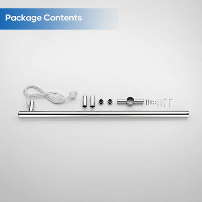 Decaura Wall Mounted Heated Towel Rail Vertical Chrome 304 Stainless Steel Round