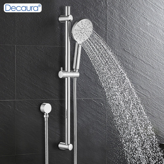 Decaura Hand Held Shower Head on Rail Sliding Bar Wall Mount 3-Mode Spray