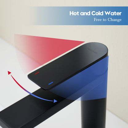 Decaura Bathroom Basin Sink Vanity Mixer Tap Black Chrome Brushed Gold