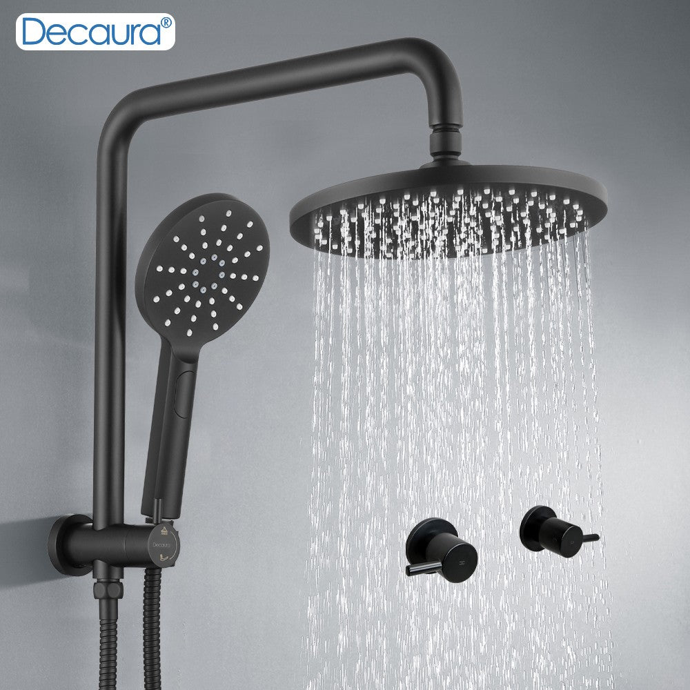 Decaura Shower Head Set 2 in 1 System Gooseneck Arm Wall Tapware Mixer Taps