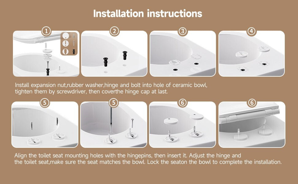 AQUATIZ Round Toilet Seat with Built-in Potty Training Seat, 2-in-1 Family Toile