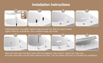 AQUATIZ Round Toilet Seat with Built-in Potty Training Seat, 2-in-1 Family Toile