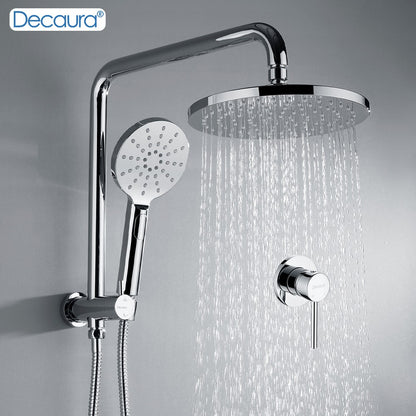 Decaura Shower Head Set 2 in 1 System Gooseneck Arm Wall Tapware Mixer Taps
