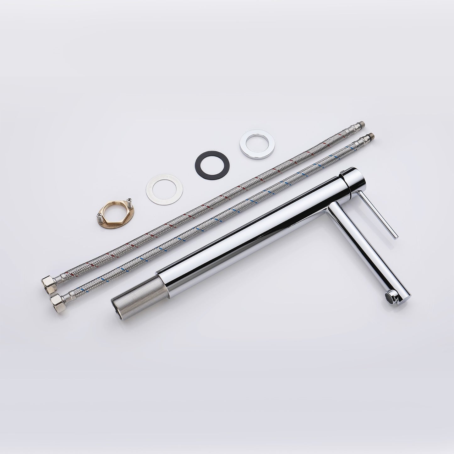 Decaura Bathroom Basin Mixer Tap Stainless Steel Round Chrome/Brushed/Black/Gold