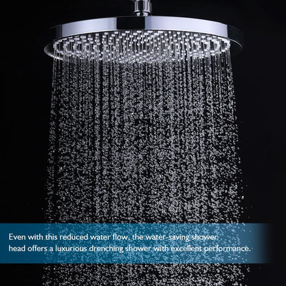 Decaura 10" Rain Shower Head Set Gooseneck Arm Wall Tapware Shower Taps Round