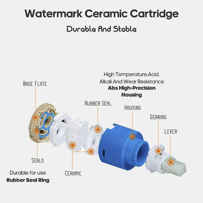 Watermark Shower Mixer Tap Square Brushed Gold Tapware Wall Mounted