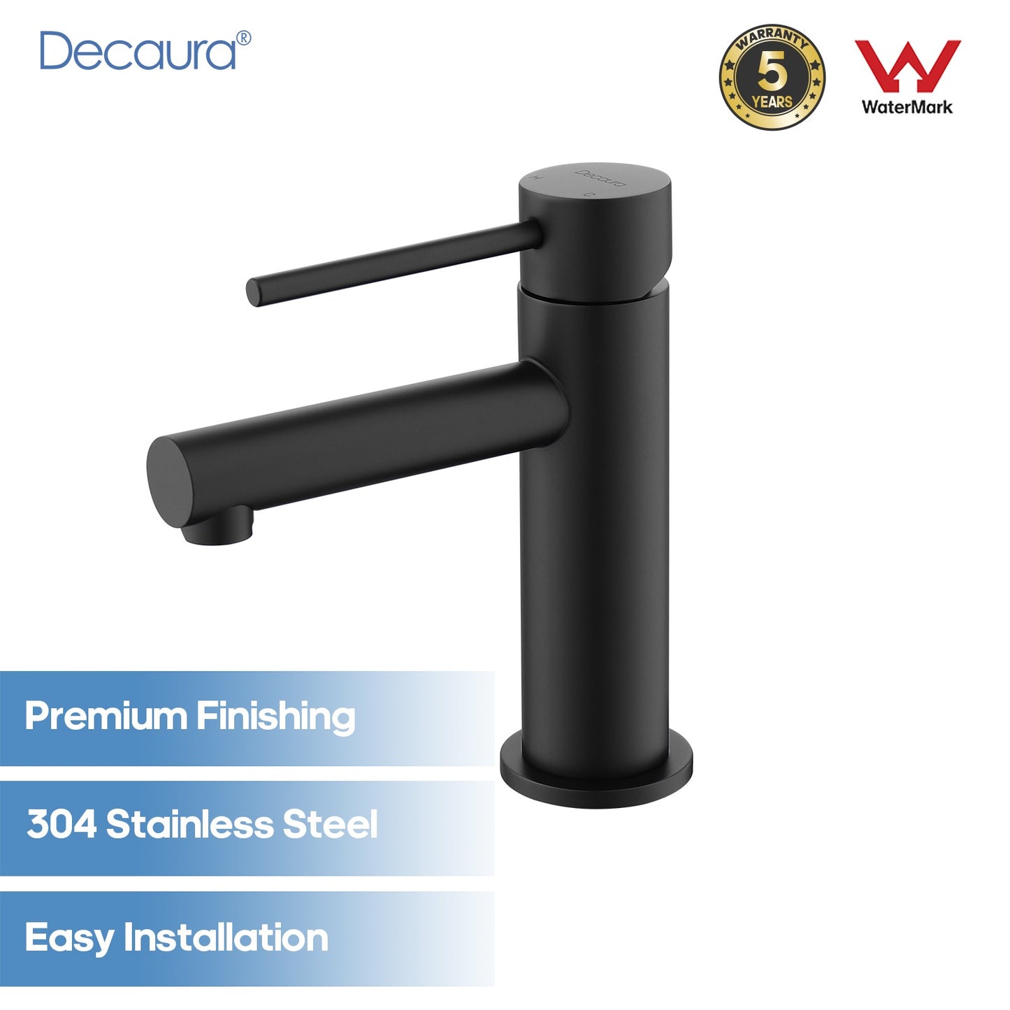 Decaura Bathroom Basin Mixer Tap Vanity Faucet Single Handle Tapware Tall/Small