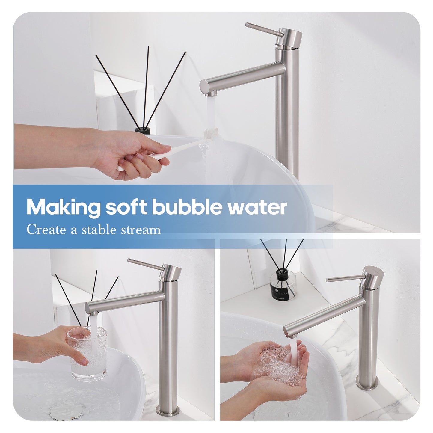 Decaura Bathroom Basin Mixer Tap Vanity Faucet Single Handle Tapware Tall/Small