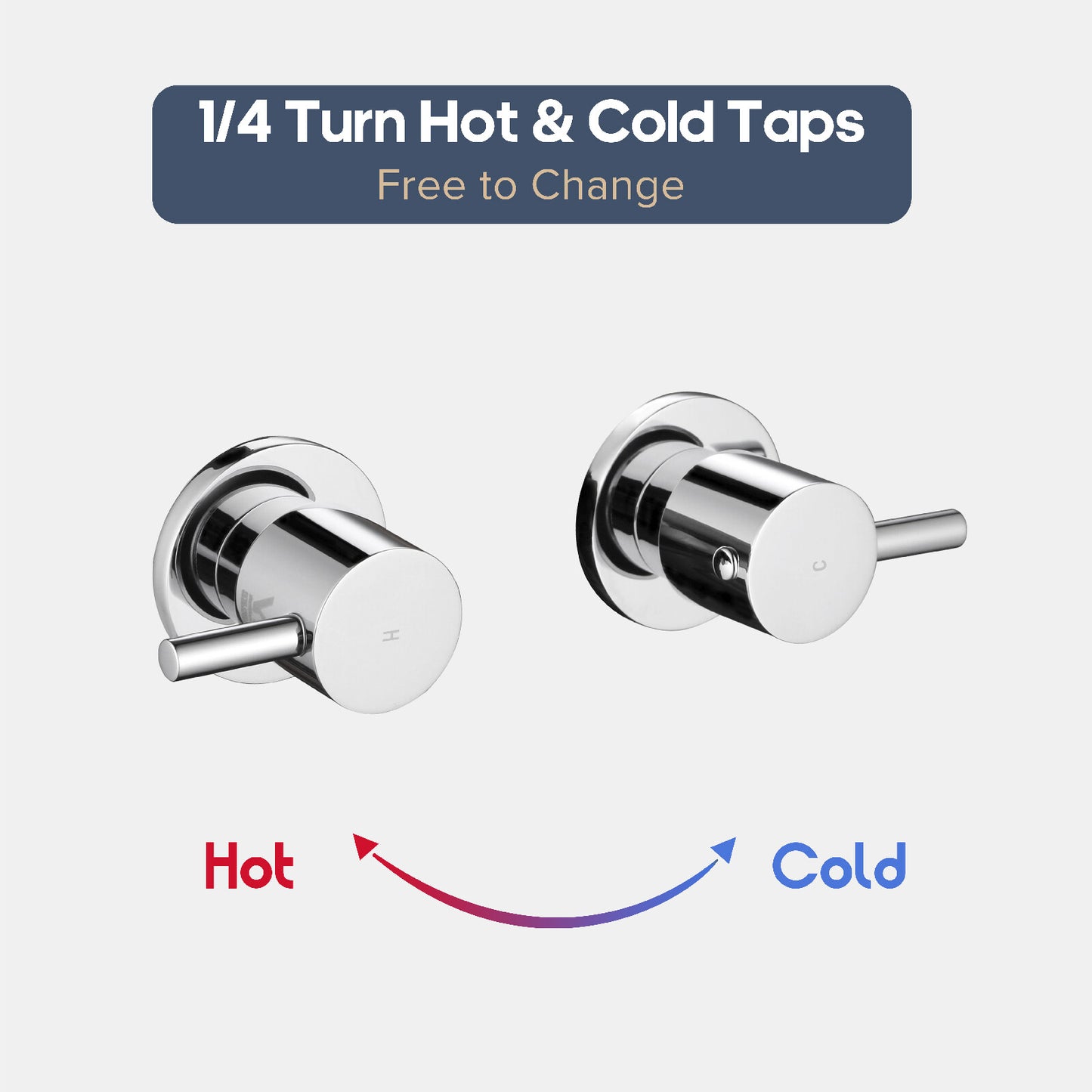 Decaura Shower Handset Hand Held Shower Head Set Chrome 13mm Spray Shower Taps