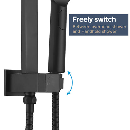 Decaura 8" Rain Shower Head Set 2 in 1 System Wall Tapware Shower Taps Square