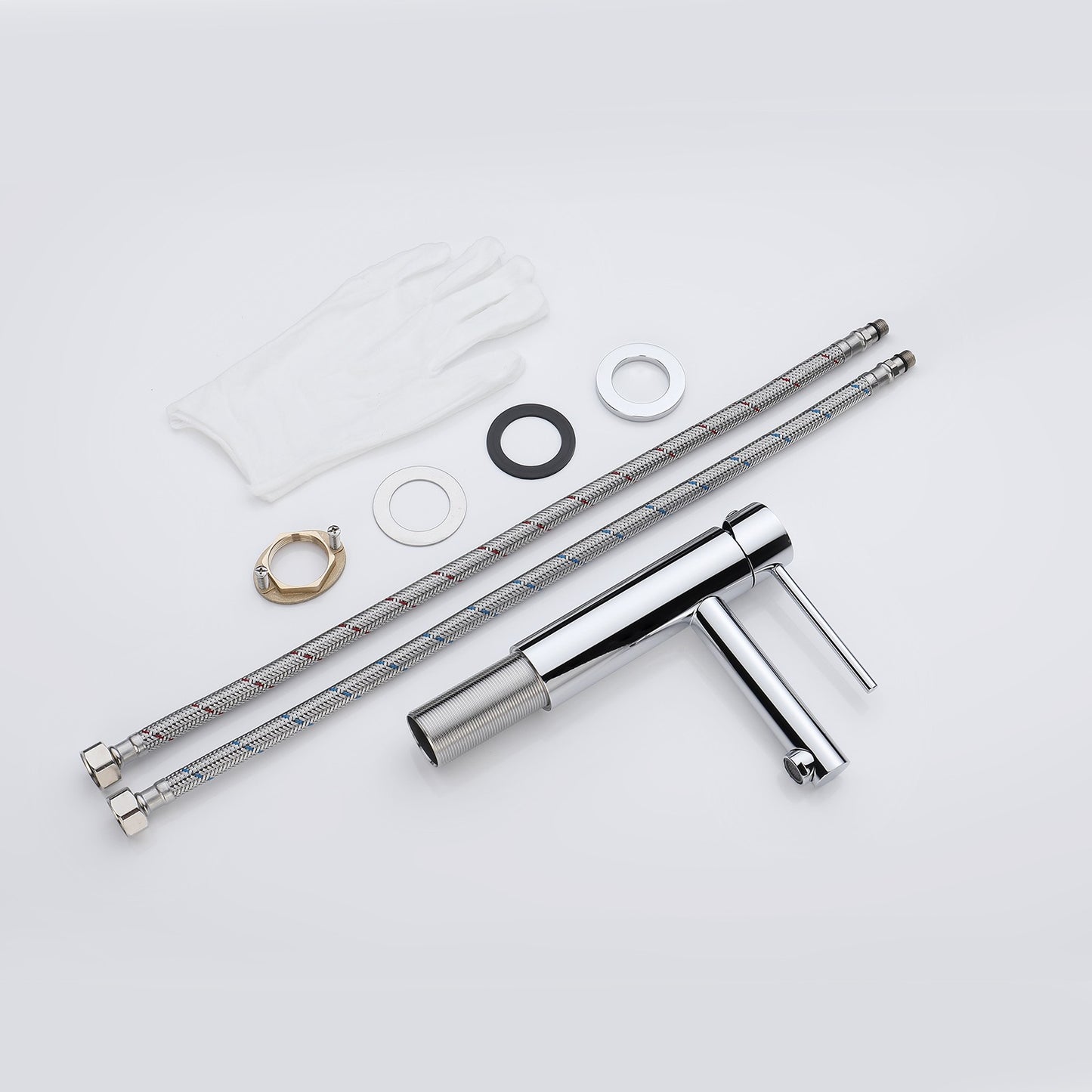 Decaura Bathroom Basin Mixer Tap Stainless Steel Round Chrome/Brushed/Black/Gold