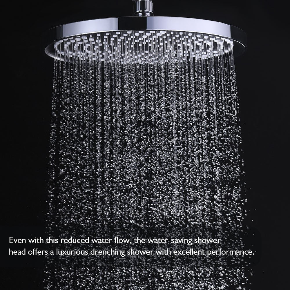 WELS Rain Shower Head 10" New Overhead Chrome Bathroom