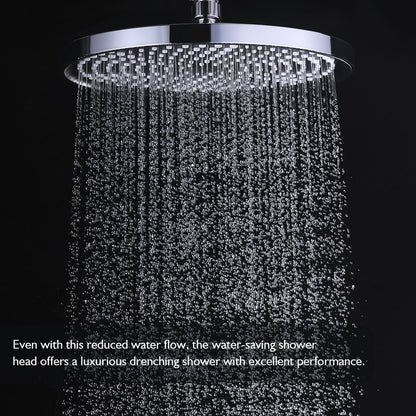 WELS Rain Shower Head 10" New Overhead Chrome Bathroom