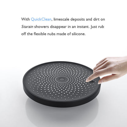 WELS 10" Rain Shower Head Matte Black Round Bathroom Swivel Overhead ABS