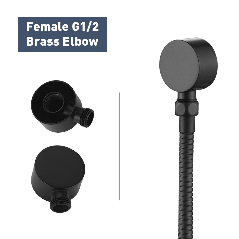 Decaura Adjustable Sliding Shower Rail Set Wall Arm Black 3-Mode Hand Held Head