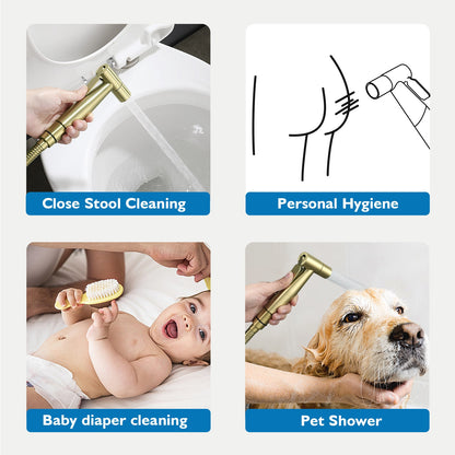 Decaura Handheld Douche Bidet Spray Kit Chrome/Brushed Gold/Brushed Nickel